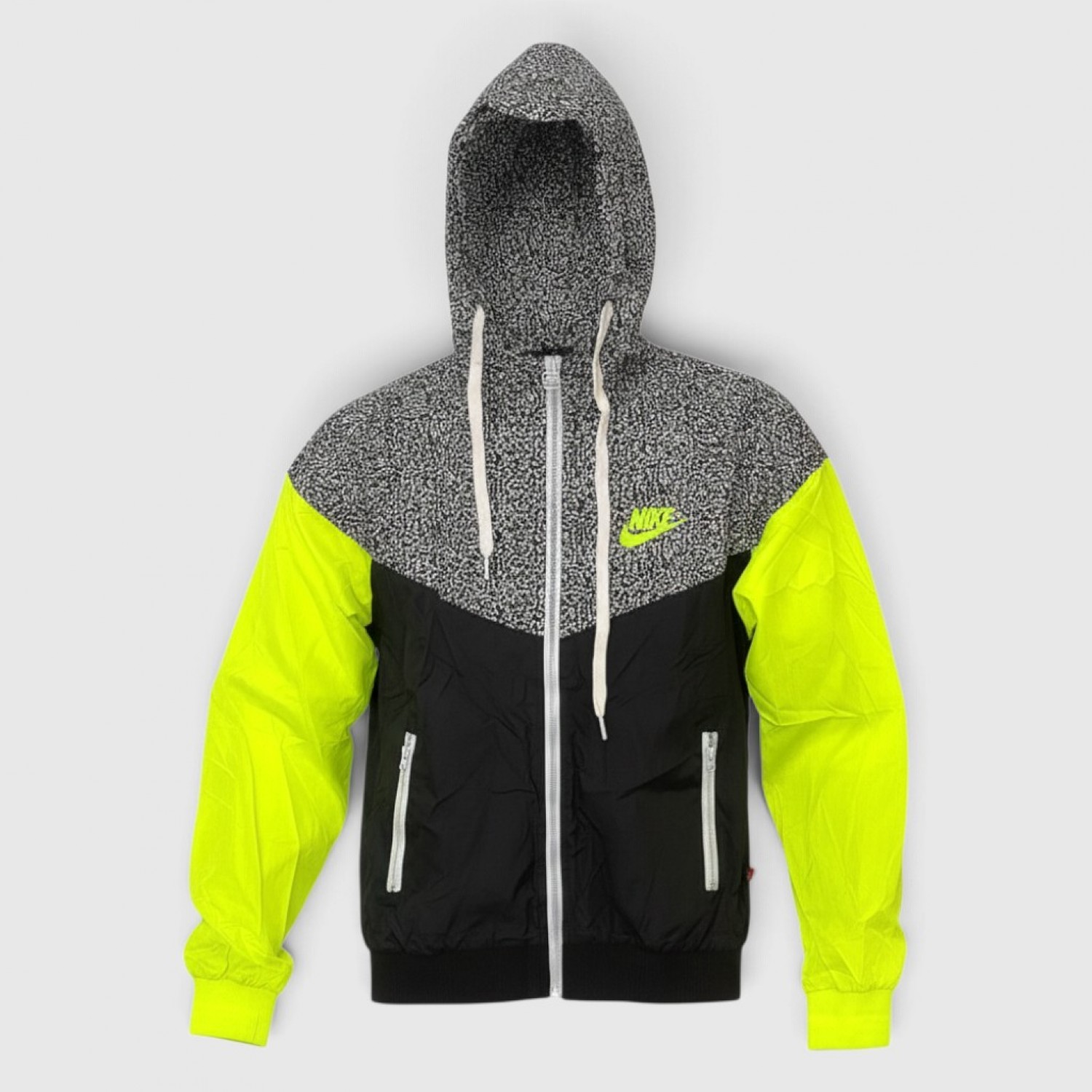 Nike Vintage Αντιανεμικό Τζάκετ Μαύρο Neon Yellow /pre owned